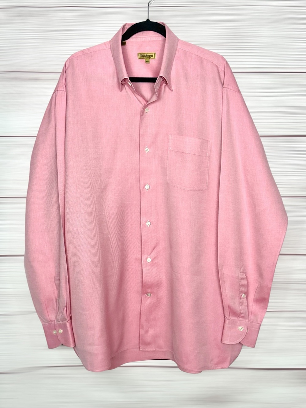 Paul Stuart Pink Button Down Casual Shirt XXL Cotton Fine Stripe